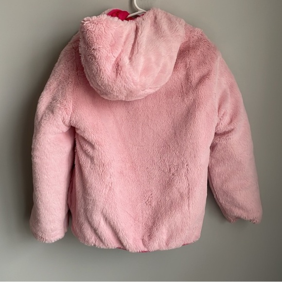 Eddie Bauer Girl's Reversible Pink and Purple Ombre Puffer Jacket Medium 10-12 - Picture 5 of 11